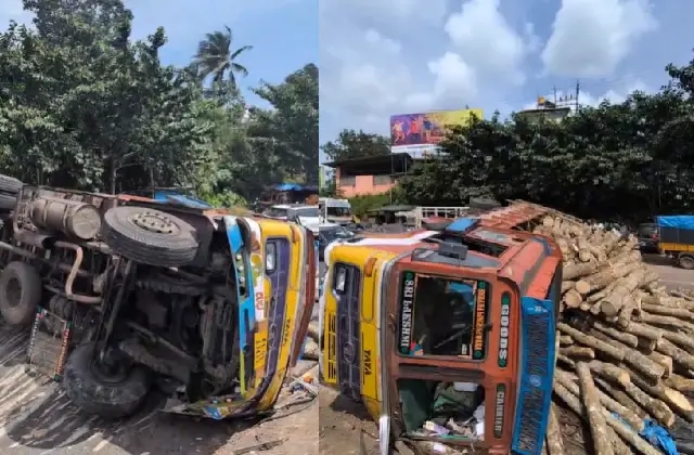 ಮಂಗಳೂರು: ಎಕ್ಕೂರು ರಾಷ್ಟ್ರೀಯ ಹೆದ್ದಾರಿ ಬಲಿ ಲಾರಿ ಪಲ್ಟಿ! - News Karnataka
