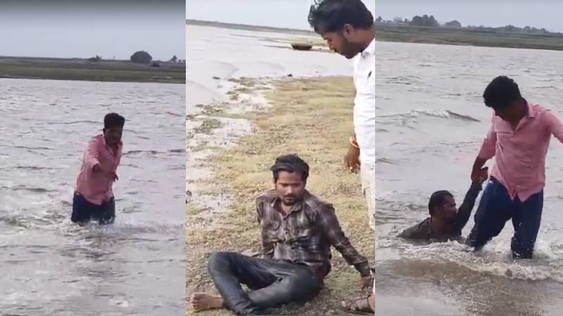 ಪೊಲೀಸರಿಂದ ಎಸ್ಕೇಪ್‌ ಆಗಲು ಹೋಗಿ ನೀರುಪಾಲಾದ ಇಬ್ಬರ ರಕ್ಷಣೆ : ಐವರು ನಾಪತ್ತೆ - News Karnataka