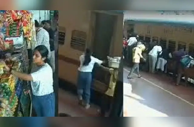 ಕಣ್ಣೂರು :ಚಲಿಸುತ್ತಿದ್ದ ರೈಲು ಹತ್ತಲು ಹೋಗಿ ಹಳಿಗೆ ಬಿದ್ದ ಯುವತಿ! - News Karnataka
