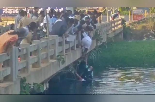 ಆಕಸ್ಮಿಕವಾಗಿ ಕೆರೆಗೆ ಬಿದ್ದ ವಿದ್ಯಾರ್ಥಿನಿಯನ್ನು ರಕ್ಷಿಸಿದ ಹೋಂಗಾರ್ಡ್ - News Karnataka