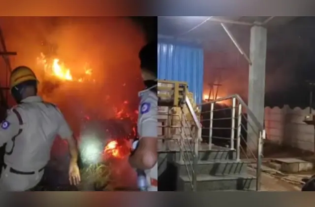 ಮಠಕ್ಕೆ ಕಿಡಿಗೇಡಿಗಳಿಂದ ಬೆಂಕಿ : ಹೊತ್ತಿ ಉರಿದ ಗೋಶಾಲೆ, ವೃದ್ದಾಶ್ರಮ - News Karnataka