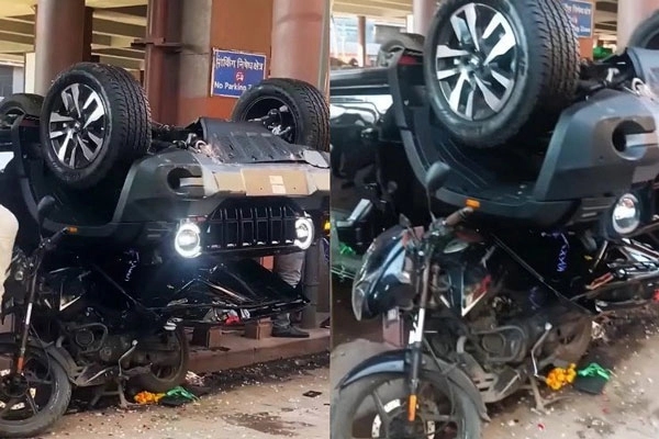 ಶೋರೂಮ್‌ನಲ್ಲಿ ಹೊಸ ಕಾರು ಸಮೇತ ಕೆಳಮಹಡಿಗೆ ಬಿದ್ದ ಮಹಿಳೆ - News Karnataka