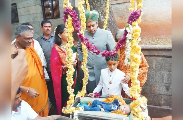 ಮೈಸೂರು: ಯದುವೀರ್ ಪುತ್ರನಿಗೆ ತೊಟ್ಟಿಲು ಶಾಸ್ತ್ರದ ಸಂಭ್ರಮ - News Karnataka