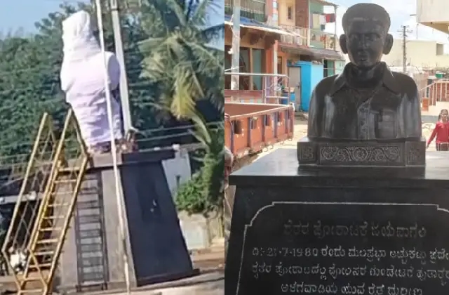 ಸಂಗೊಳ್ಳಿ ರಾಯಣ್ಣನ ಮೂರ್ತಿ ಭಗ್ನ: ಆರೋಪಿ ಪೊಲೀಸರ ವಶಕ್ಕೆ - News Karnataka