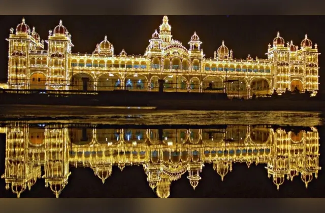 ದಸರಾಗೆ ಒಂದು ಲಕ್ಷ ವಿದ್ಯುತ್ ದೀಪಗಳಿಂದ ಮೈಸೂರು ಅರಮನೆ ಅಲಂಕಾರ! - News Karnataka