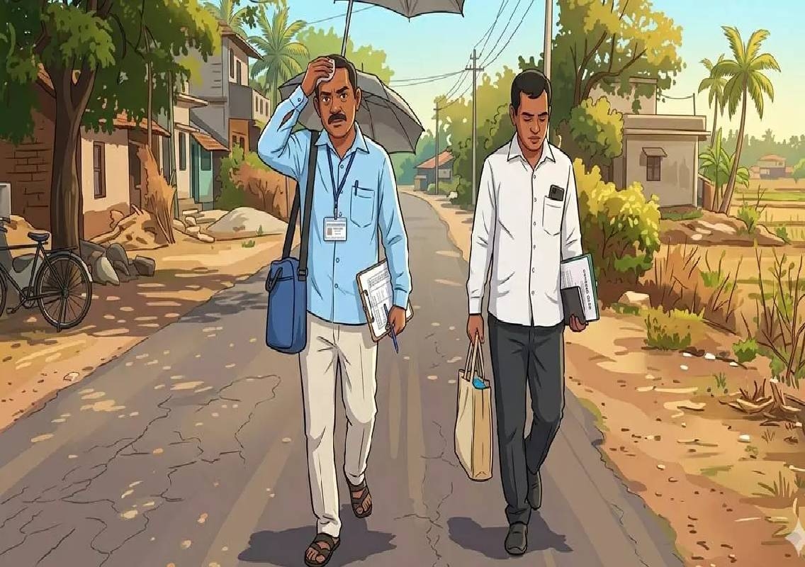 ತಾಪಮಾನ ಹೆಚ್ಚಳ : ಜನಗಣತಿ ಕರ್ತವ್ಯದಲ್ಲಿದ್ದ ಇಬ್ಬರು ಶಿಕ್ಷಕರು ಮೃತ್ಯು - News Karnataka