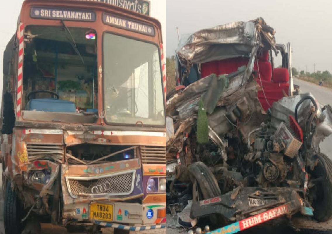 ಕ್ರೂಸರ್, ಲಾರಿ ಮಧ್ಯೆ ಭೀಕರ ಅಪಘಾತ ; ಒಂದೇ ಕುಟುಂಬದ ಐವರು ಮೃತ್ಯು! - News Karnataka