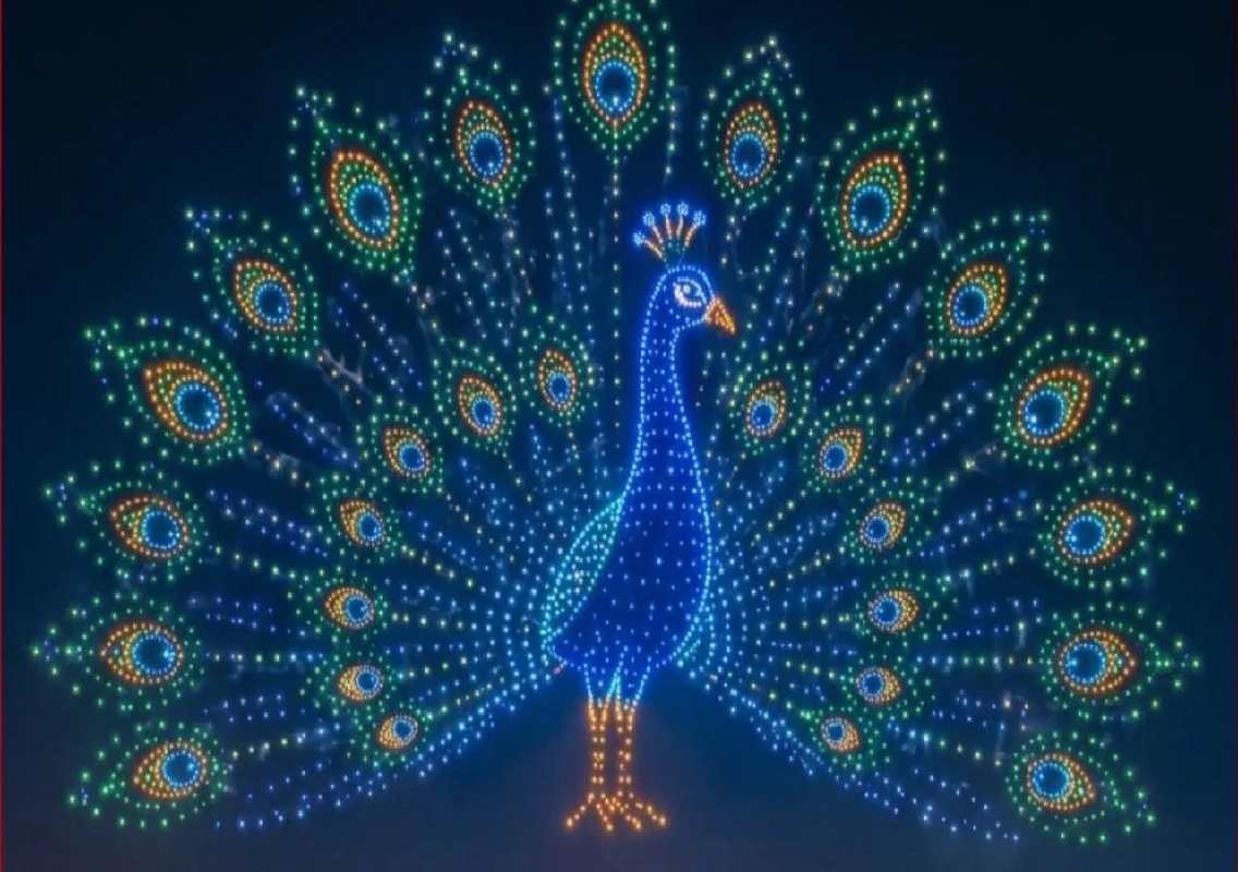 ಮೈಸೂರು ದಸರಾದಲ್ಲಿ 3,473 ಡ್ರೋನ್‌ಗಳಿಂದ ನೃತ್ಯ ಮಾಡುತ್ತಿರುವ ನವಿಲಿನ ಆಕೃತಿ; ಗಿನ್ನೆಸ್ ದಾಖಲೆಗೆ ಸೇರ್ಪಡೆ - News Karnataka