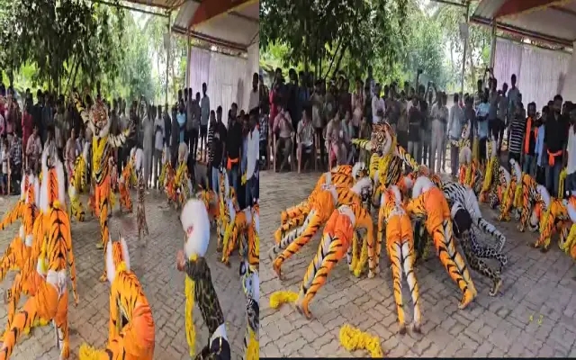 ಉಡುಪಿಯಲ್ಲಿ‌ ಹುಲಿವೇಷಧಾರಿಗಳ ಅಬ್ಬರ : ತಾಸೆಯ ಸದ್ದಿಗೆ ಹುಚ್ಚೆದ್ದು ಕುಣಿದ ಹುಲಿಗಳು - News Karnataka