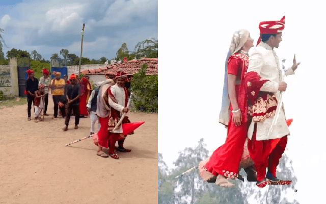 ವಧುವನ್ನ ರಾಕೆಟ್‌ನಲ್ಲಿ ಹಾರಿಸ್ಕೊಂಡು ಹೋದ ವರ: ವಿಡಿಯೋ ವೈರಲ್ - News Karnataka