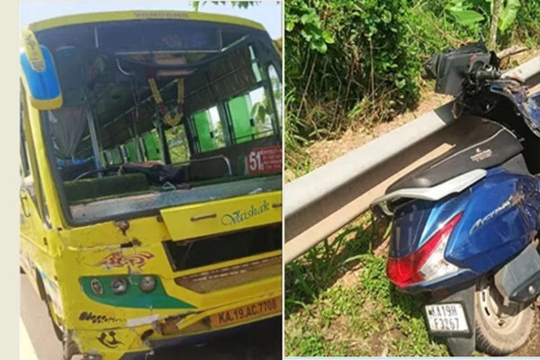 ಖಾಸಗಿ ಬಸ್ ಢಿಕ್ಕಿ – ಸ್ಕೂಟರ್ ಸವಾರ ಮೃತ್ಯು! - News Karnataka