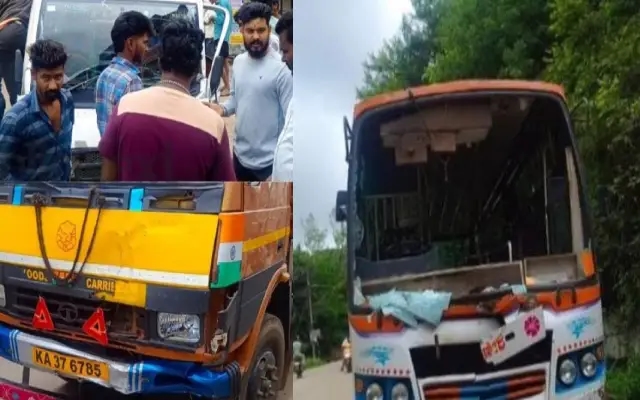 ವಾಹನಗಳ ಮಧ್ಯೆ ಸರಣಿ ಅಪಘಾತ : ಕಾರು ಸೇರಿ ಐದು ವಾಹನಗಳು ಜಖಂ - News Karnataka