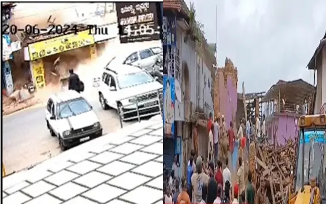 ಬಿರಿಯಾನಿ ಹೋಟೆಲ್‌ ಕಟ್ಟಡ ದಿಢೀರ್ ಕುಸಿತ : ಕಾರ್ಮಿಕರ ರಕ್ಷಣೆ - News Karnataka