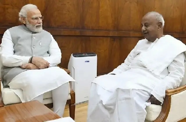 ಪ್ರಮಾಣ ವಚನ ಸ್ವೀಕಾರ: ಮೋದಿಗೆ ಅಭಿನಂದನೆ ತಿಳಿಸಿದ ಎಚ್‌.ಡಿ.ದೇವೇಗೌಡ - News Karnataka