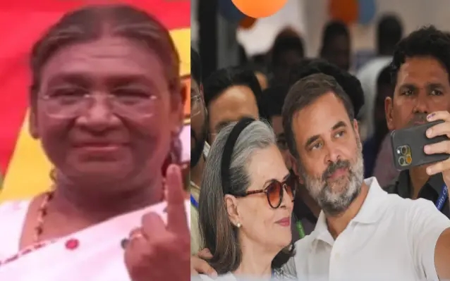 ಮತ ಚಲಾಯಿಸಿದ ರಾಷ್ಟ್ರಪತಿ ಮುರ್ಮು, ಸೋನಿಯಾ, ರಾಹುಲ್‌ಗಾಂಧಿ - News Karnataka