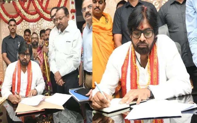 ಉಪ ಮುಖ್ಯಮಂತ್ರಿಯಾಗಿ ಅಧಿಕಾರ ಸ್ವೀಕರಿಸಿದ ನಟ ಪವನ್ ಕಲ್ಯಾಣ್ - News Karnataka