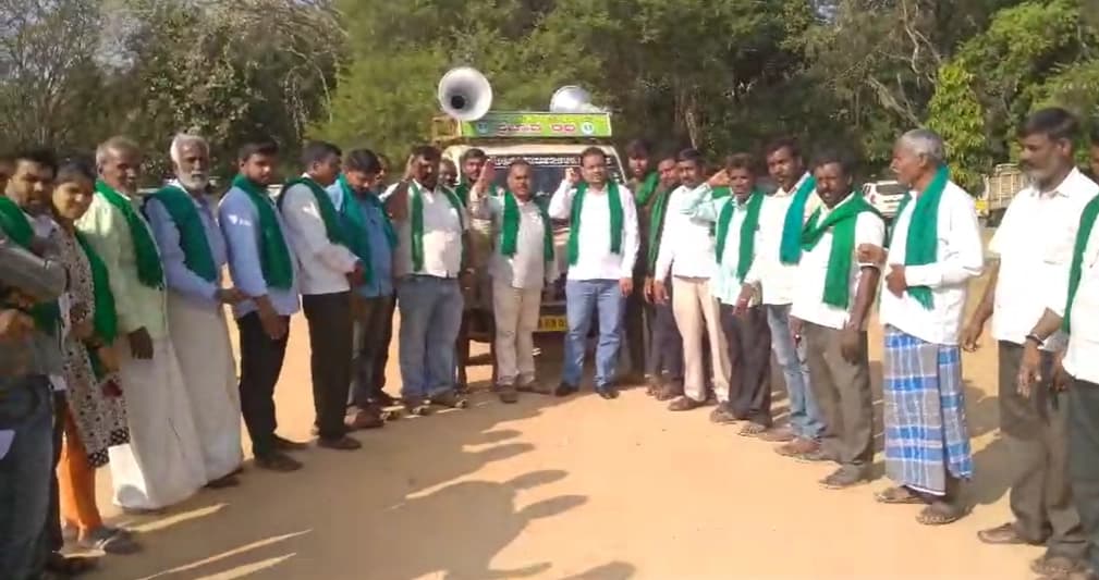 ಜನಪ್ರತಿನಿಧಿಗಳು ಮತ್ತು ರೈತರ ಮುಖಾಮುಖಿ ಕಾರ್ಯಕ್ರಮ ಹಿನ್ನೆಲೆ; ಪ್ರಚಾರ ರಥಕ್ಕೆ ಚಾಲನೆ
