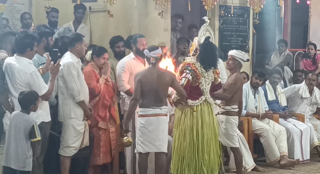 ಪಂಜುರ್ಲಿ ನೇಮಕ್ಕೆ ಬಂದು ಬೇಡಿಕೊಂಡ ರಿಷಬ್ ಶೆಟ್ಟಿ..!