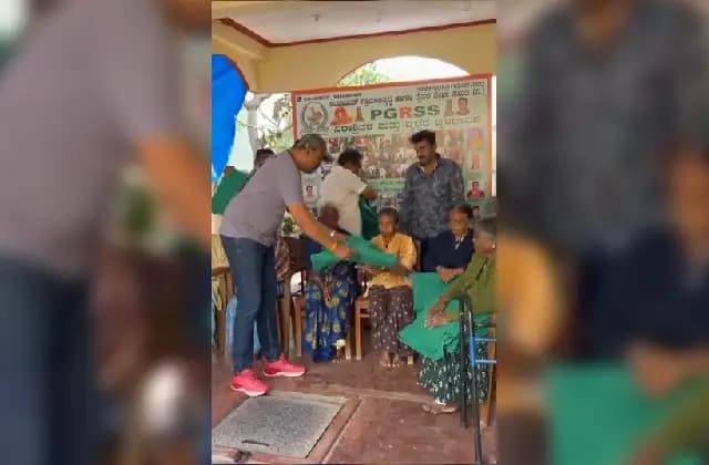 ಡೆವಿಲ್ ಚಿತ್ರ ಯಶಸ್ವಿಗಾಗಿ ಶುಭಕೋರಿದ ವೃದ್ದಾಶ್ರಮದ ಹಿರಿಯ ನಾಗರೀಕರು