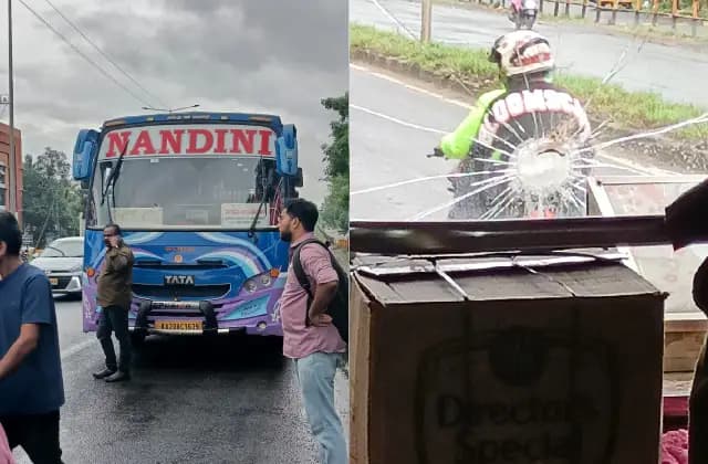 ಸುರತ್ಕಲ್‌ : ಖಾಸಗಿ ಬಸ್‌ ಗೆ ಕಲ್ಲು ತೂರಾಟ!