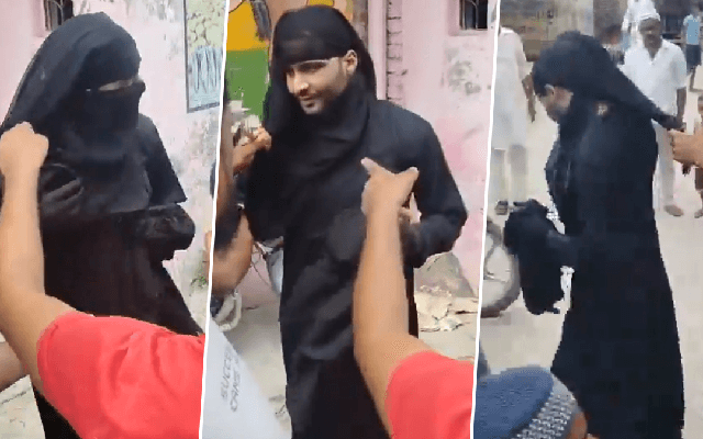 ಪ್ರೇಯಸಿಯನ್ನು ಭೇಟಿಯಾಗಲು ಬುರ್ಖಾ ಧರಿಸಿ ಬಂದು ತಗ್ಲಾಕೊಂಡ ಆಸಾಮಿ
