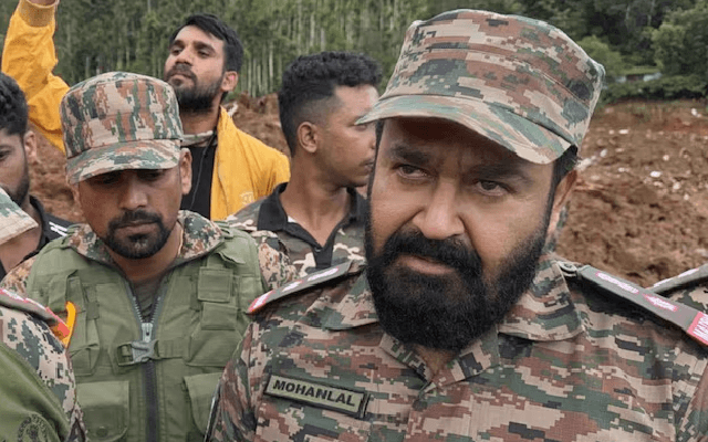 ಸೇನಾ ಸಮವಸ್ತ್ರದಲ್ಲಿ ವಯನಾಡಿನಲ್ಲಿ ಕಾರ್ಯಾಚರಣೆಗಿಳಿದ ಮೋಹನ್ ಲಾಲ್