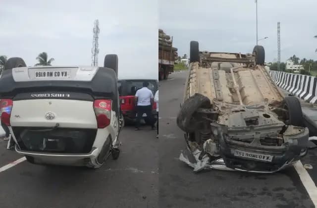 ಎಕ್ಸ್‌ಪ್ರೆಸ್ ವೇಯಲ್ಲಿ ತಡೆಗೋಡೆಗೆ ಡಿಕ್ಕಿ ಹೊಡೆದ ಕಾರು : ಚಾಲಕನ ಸ್ಥಿತಿ ಗಂಭೀರ