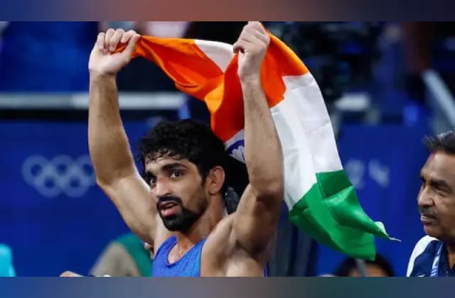 ಪ್ಯಾರಿಸ್‌ ಒಲಿಂಪಿಕ್ಸ್‌: ಕುಸ್ತಿಯಲ್ಲಿ ಕಂಚು ಪದಕ ಗೆದ್ದ ಅಮನ್ ಸೆಹ್ರಾವತ್‌
