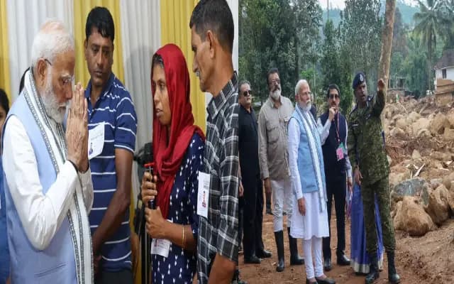 ವಯನಾಡು ಭೂಕುಸಿತ ಪ್ರದೇಶಕ್ಕೆ ಭೇಟಿ ನೀಡಿ ಸಂತ್ರಸ್ತರಿಗೆ ಪ್ರಧಾನಿ ಮೋದಿ ಸಾಂತ್ವಾನ