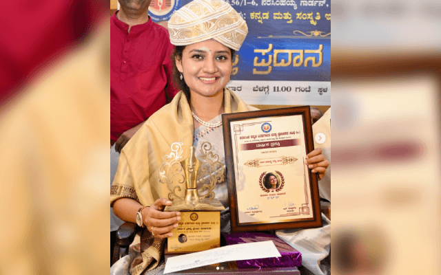 ‘ಯುವ ಸಾಹಿತ್ಯ ರತ್ನ’ ಪ್ರಶಸ್ತಿ ಪಡೆದ ರಂಜನಿ ರಾಘವನ್