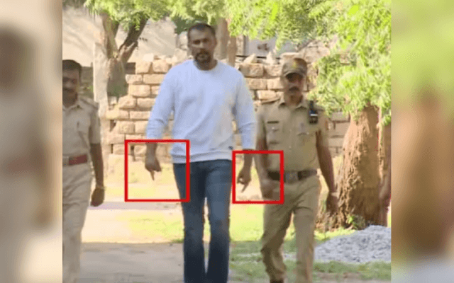 ಕ್ಯಾಮೆರಾ ನೋಡಿ, ಅಸಹ್ಯವಾಗಿ ಸಂಜ್ಞೆ ಮಾಡಿದ್ರಾ ದರ್ಶನ್ ?