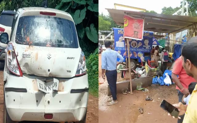 ಚಾಲಕ ಅಸ್ವಸ್ಥಗೊಂಡು ಹಿಮ್ಮುಖ ಚಲಿಸಿದ ಕಾರು : ಇಬ್ಬರಿಗೆ ಗಾಯ