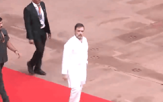 ಕೆಂಪುಕೋಟೆಯಲ್ಲಿ ಸ್ವಾತಂತ್ರ್ಯೋತ್ಸವದಲ್ಲಿ ವಿಪಕ್ಷ ನಾಯಕ ರಾಹುಲ್ ಗಾಂಧಿ !