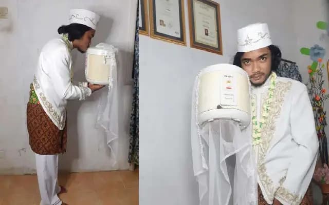 ಹುಡುಗಿ ಸಿಗಲಿಲ್ಲವೆಂದು ಕುಕ್ಕರನ್ನು ಮದುವೆಯಾದ ಯುವಕ
