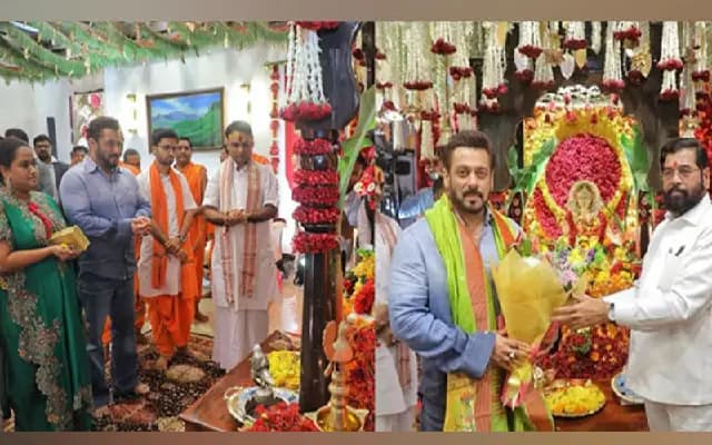 ಸಿಎಂ ಮನೆಯಲ್ಲಿ ಗಣೇಶ ಹಬ್ಬ ಸಂಭ್ರಮ : ಪೂಜೆಯಲ್ಲಿ ಸಲ್ಮಾನ್‌ ಖಾನ್‌ ಭಾಗಿ