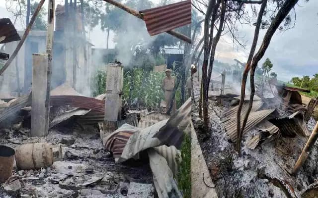 ಶೆಡ್​ಗೆ ಬೆಂಕಿ ಹಚ್ಚಿದ ದುಷ್ಕರ್ಮಿಗಳು : ತಾಯಿ-ಮಗಳು ಸಜೀವ ದಹನ
