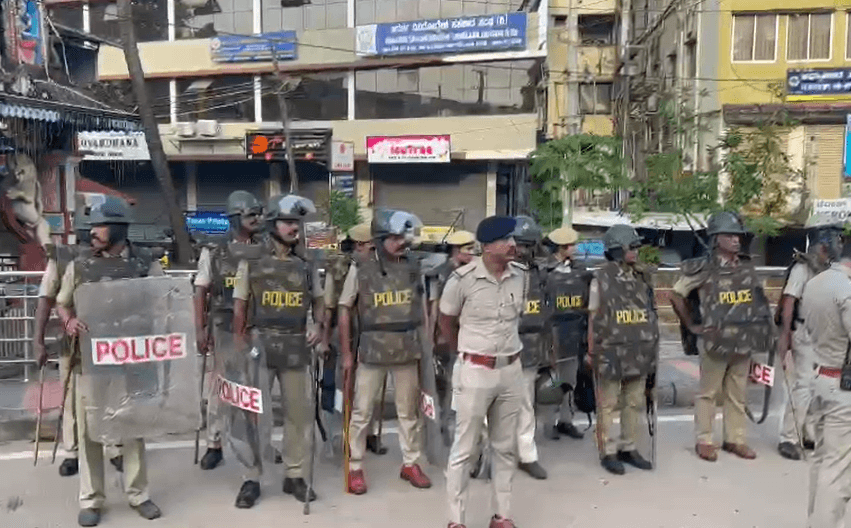 ಬಿ‌.ಸಿ.ರೋಡ್ ಚಲೋ ಕರೆ ಹಿನ್ನಲೆ : ಬಿ.ಸಿ.ರೋಡ್ ನಲ್ಲಿ ಪೊಲೀಸ್ ಬಿಗಿ ಬಂದೋಬಸ್ತ್