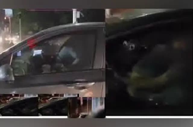 ಗೆಳತಿಯನ್ನು ತೊಡೆ ಮೇಲೆ ಕೂರಿಸಿಕೊಂಡು ರೊಮ್ಯಾನ್ಸ್ ಡ್ರೈವಿಂಗ್: ಯುವಕ ಅರೆಸ್ಟ್
