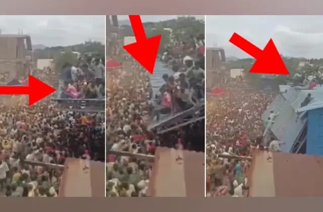 ಮೊಹರಂ ಆಚರಣೆಯ ವೇಳೆ ಕುಸಿದು ಬಿದ್ದ ಶೆಡ್‌ : ವಿಡಿಯೋ ವೈರಲ್