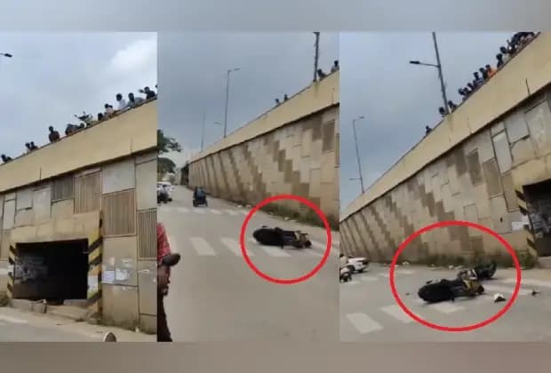 ನ್ಯಾಷನಲ್ ಹೈವೆಯಲ್ಲಿ ವೀಲಿಂಗ್ : ರೊಚ್ಚಿಗೆದ್ದು ಬೈಕನ್ನು ಎಸೆದ ಜನ!
