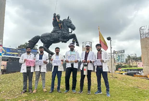 ಹುಬ್ಬಳ್ಳಿಯಲ್ಲಿ ಖಾಸಗಿ ಆಸ್ಪತ್ರೆಗಳ ಒಪಿಡಿ ಸ್ಥಗಿತಗೊಳಿಸಿ ವಿನೂತನ ಪ್ರತಿಭಟನೆ