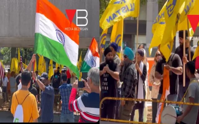 ತ್ರಿವರ್ಣ ಧ್ವಜ ಹರಿದು ಖಲಿಸ್ತಾನಿಗಳ ಅಟ್ಟಹಾಸ : ವಿಡಿಯೋ ವೈರಲ್‌
