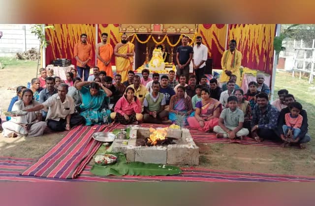 ಕುಡಿತ ಬಿಡಿಸುವ ಶಿಬಿರದಲ್ಲಿ ವ್ಯಸನಿಗಳ ಒಳಿತಿಗಾಗಿ ಹೋಮ, ಹವನ