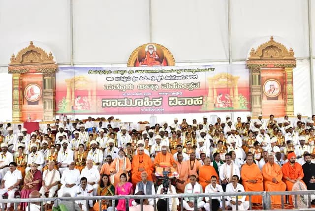 ಸುತ್ತೂರು ಜಾತ್ರಾ ಮಹೋತ್ಸವದಲ್ಲಿ ನವ ಜೀವನಕ್ಕೆ ಕಾಲಿಟ್ಟ 135 ಜೋಡಿಗಳು!