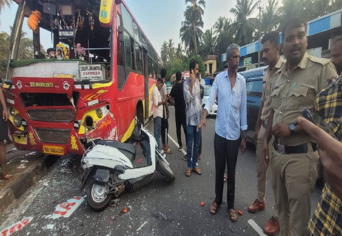 ಕಾಪು: ಸ್ಕೂಟಿಗೆ ಹಿಂಬದಿಯಿಂದ ಬಸ್ ಡಿಕ್ಕಿ- ಬಾಲಕಿ ಸಾವು