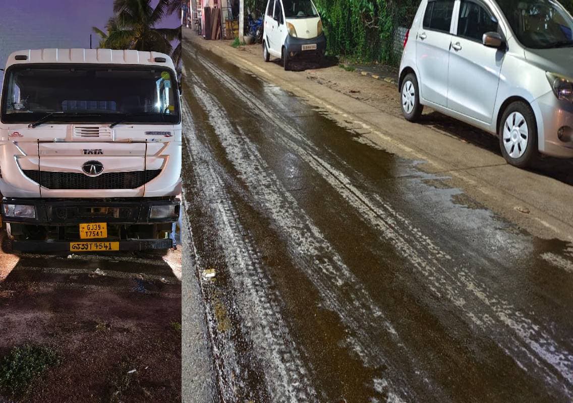 ಉಳ್ಳಾಲದಲ್ಲಿ ಫಿಶ್ ಮಿಲ್ ಲಾರಿಯಿಂದ ತೈಲ ಸೋರಿಕೆ!