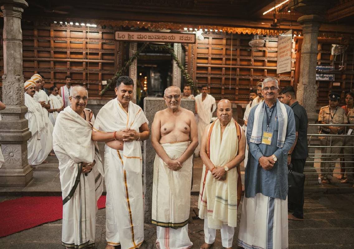 ಧರ್ಮಸ್ಥಳ ಶ್ರೀ ಮಂಜುನಾಥ ಸ್ವಾಮಿಯ ದರ್ಶನ ಪಡೆದ ಉಪರಾಷ್ಟ್ರಪತಿ ಪಿ ರಾಧಾಕೃಷ್ಣನ್