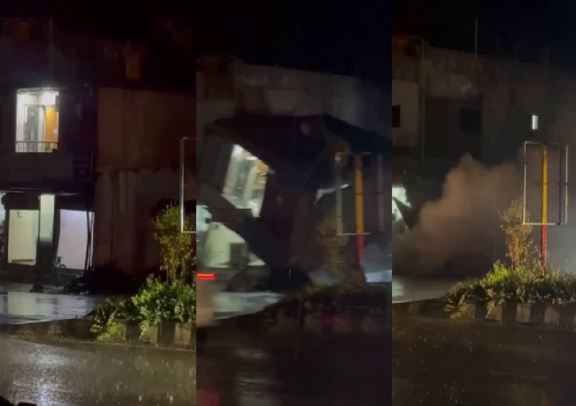 ಮಳೆ ಅಬ್ಬರಕ್ಕೆ ನೆಲಕ್ಕುರುಳಿದ ಬೃಹತ್‌ ಕಟ್ಟಡ – ತಪ್ಪಿದ ಭಾರೀ ಅನಾಹುತ