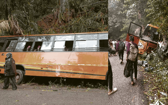 ಕುಂದಾಪುರ: ನಿಯಂತ್ರಣ ತಪ್ಪಿ ಚರಂಡಿಗಿಳಿದ ಬಸ್; ಹಲವು ವಿದ್ಯಾರ್ಥಿಗಳಿಗೆ ಗಾಯ