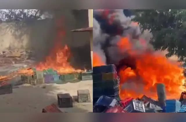 ಕೋಲಾರ‌ದ ಎಪಿಎಂಸಿ ಮಾರುಕಟ್ಟೆಯಲ್ಲಿ ಭೀಕರ ಅಗ್ನಿ ಅವಘಡ